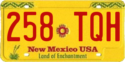 NM license plate 258TQH