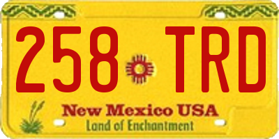 NM license plate 258TRD