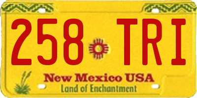 NM license plate 258TRI