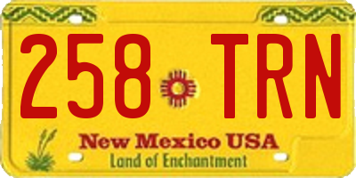 NM license plate 258TRN