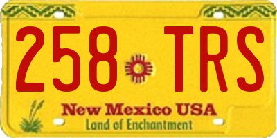 NM license plate 258TRS