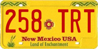 NM license plate 258TRT