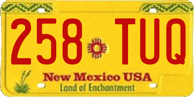 NM license plate 258TUQ