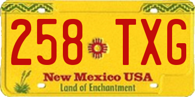 NM license plate 258TXG