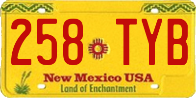NM license plate 258TYB