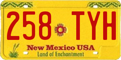 NM license plate 258TYH