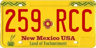 NM license plate 259RCC