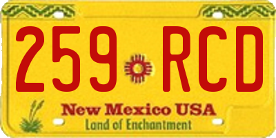 NM license plate 259RCD