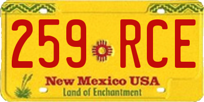 NM license plate 259RCE