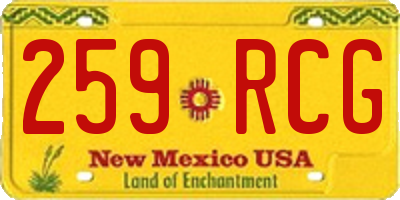 NM license plate 259RCG