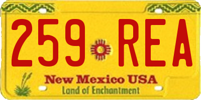 NM license plate 259REA