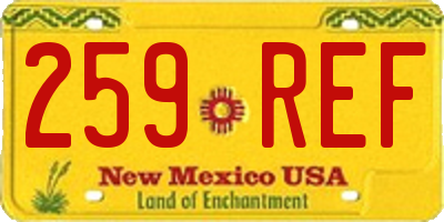 NM license plate 259REF