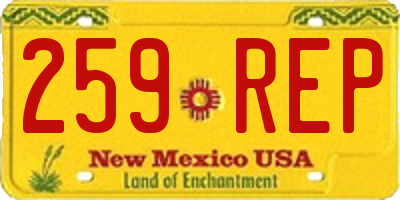 NM license plate 259REP