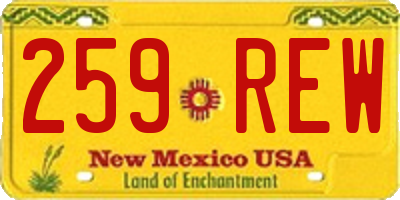 NM license plate 259REW
