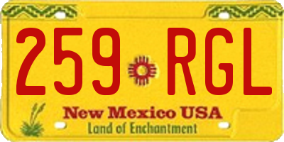 NM license plate 259RGL