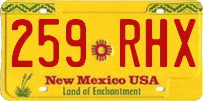 NM license plate 259RHX