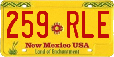 NM license plate 259RLE