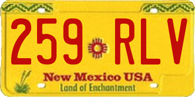 NM license plate 259RLV