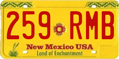 NM license plate 259RMB