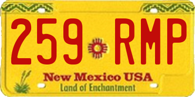 NM license plate 259RMP