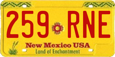 NM license plate 259RNE