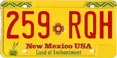 NM license plate 259RQH