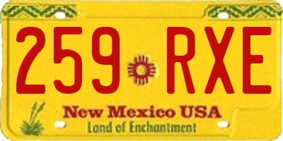 NM license plate 259RXE