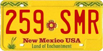 NM license plate 259SMR