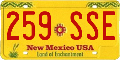 NM license plate 259SSE