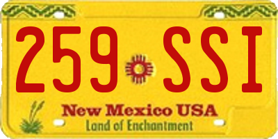 NM license plate 259SSI
