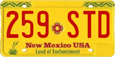 NM license plate 259STD