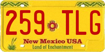 NM license plate 259TLG