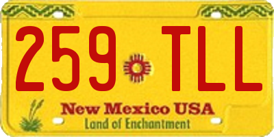 NM license plate 259TLL