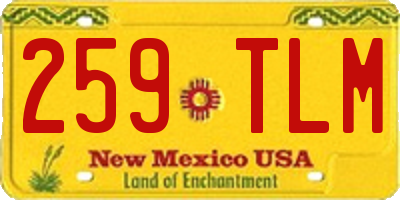 NM license plate 259TLM