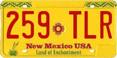 NM license plate 259TLR