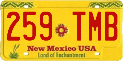 NM license plate 259TMB
