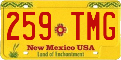 NM license plate 259TMG