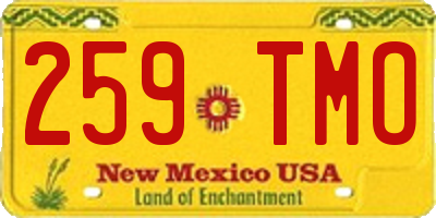 NM license plate 259TMO