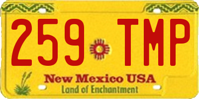 NM license plate 259TMP