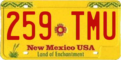 NM license plate 259TMU