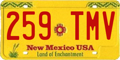 NM license plate 259TMV