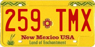 NM license plate 259TMX
