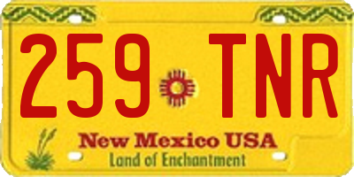 NM license plate 259TNR