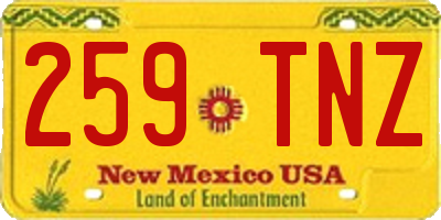 NM license plate 259TNZ