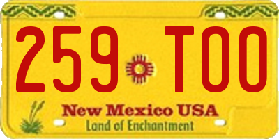 NM license plate 259TOO