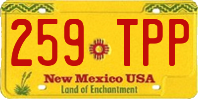 NM license plate 259TPP