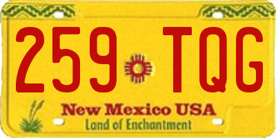 NM license plate 259TQG