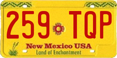 NM license plate 259TQP