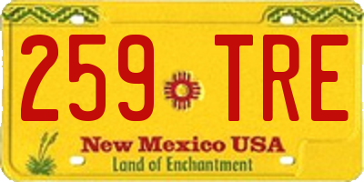 NM license plate 259TRE