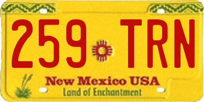 NM license plate 259TRN